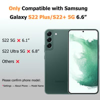 Puzdro ZTOFERA pre Samsung Galaxy S22 Plus 5G so srdiečkovým vzorom, zlatým okrajom – čierne 2