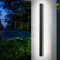 ZTWLEED 115 cm Kültéri LED Fali Lámpa - 25W, IP65 Vízálló, 6000K Hideg Fehér, Alumínium, Fekete, Kerti, Terasz, Villa Világítás 1