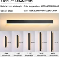 ZTWLEED Fali LED Lámpa 32W - Távirányítós, Fényerőszabályozható (10-100%), 80 cm, Fekete, Modern Dizájn Hálószobába, Nappaliba

AI: I've cre 4