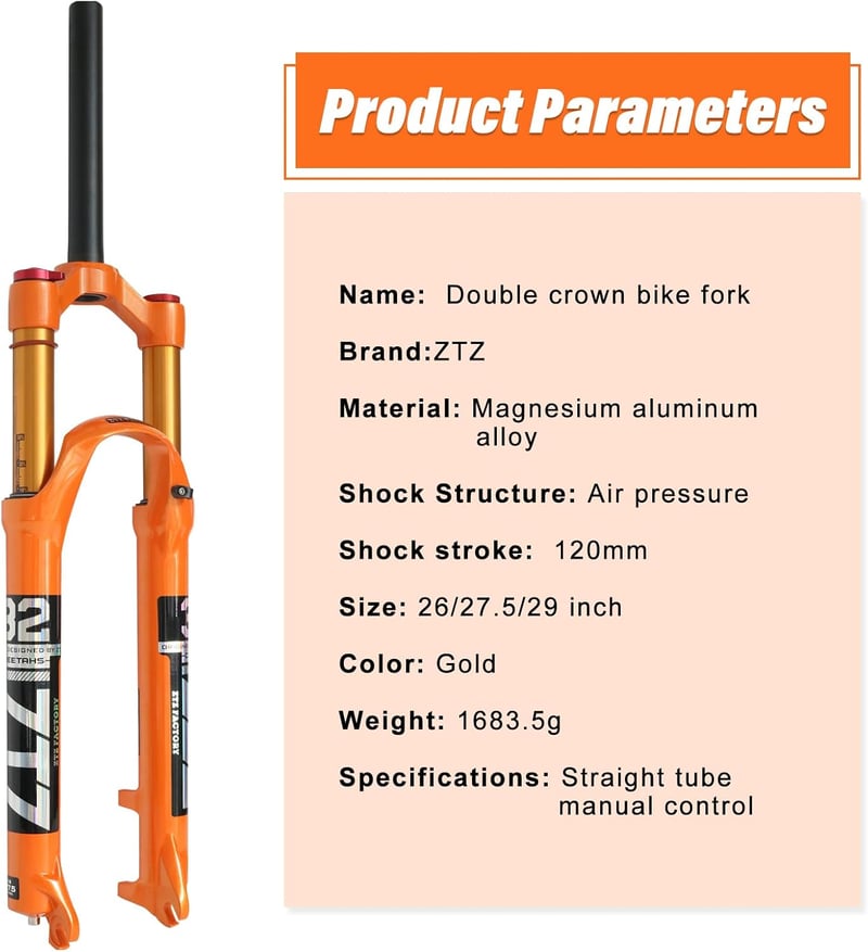 ZTZ 26/27.5/29 Zoll MTB Légvilla 120mm Federweg Kerékpár Federgabla