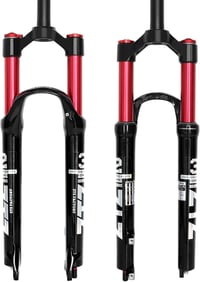 ZTZ 26 colos MTB dupla légteleszkóp villa, 1 1/8 egyenes csőátmérő, 120 mm rugóút, gyorskioldós 9x100 mm, kézi zárral, könnyű első villa XC/ 1