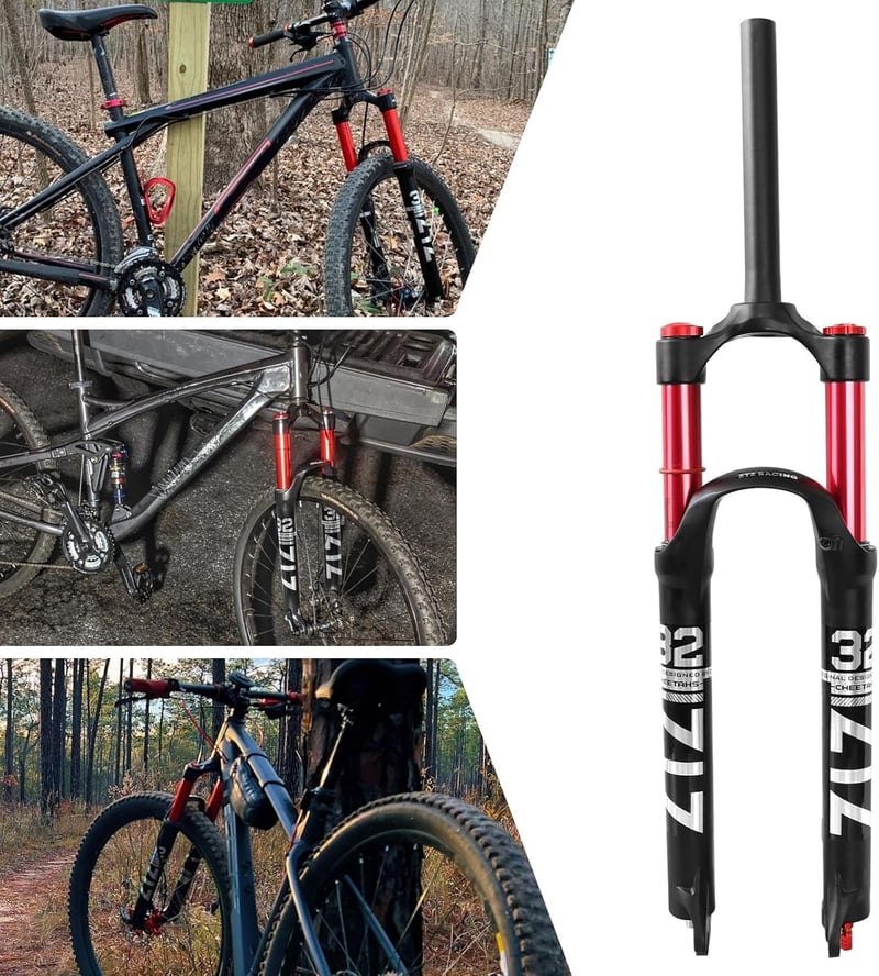 ZTZ 26 colos MTB dupla légteleszkóp villa, 1 1/8 egyenes csőátmérő, 120 mm rugóút, gyorskioldós 9x100 mm, kézi zárral, könnyű első villa XC/