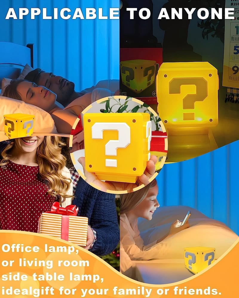ZTZK Mario Kocka Lámpa Hangeffektusokkal - Éjszakai Fény Gyerekszobába
