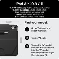 ZUGU CASE iPad Air 11 (M4/M3/M2) & Air 5/4 10.9" tok, 8 állású mágneses állvány - fekete 2