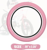 ZUKKA Kerékpár gumi szett 20x2.35 64-406 30 TPI összecsukható rózsaszín külső gumi pár MTB BMX gyerek cruiser folding bike 5