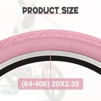 ZUKKA Kerékpár gumi szett 20x2.35 64-406 30 TPI összecsukható rózsaszín külső gumi pár MTB BMX gyerek cruiser folding bike 2
