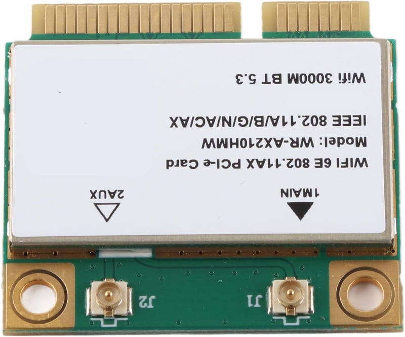 Zunate AX210HMW Hármas Sávú WiFi 6E Hálózati Kártya 5374M - PCIe Gigabit Adapter Bluetooth 5.2 Támogatással, 2.4/5/6 GHz Kompatibilitás Wind
