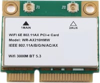 Zunate AX210HMW Hármas Sávú WiFi 6E Hálózati Kártya 5374M - PCIe Gigabit Adapter Bluetooth 5.2 Támogatással, 2.4/5/6 GHz Kompatibilitás Wind 1