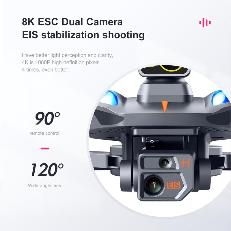 Zunate K911 8K Dual Kamera Drón GPS Homing Akadálykerülés 50x Zoom