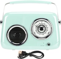 Zunate Retro Bluetooth Hangszóró Vintage Stílusú Hordozható Zöld 9