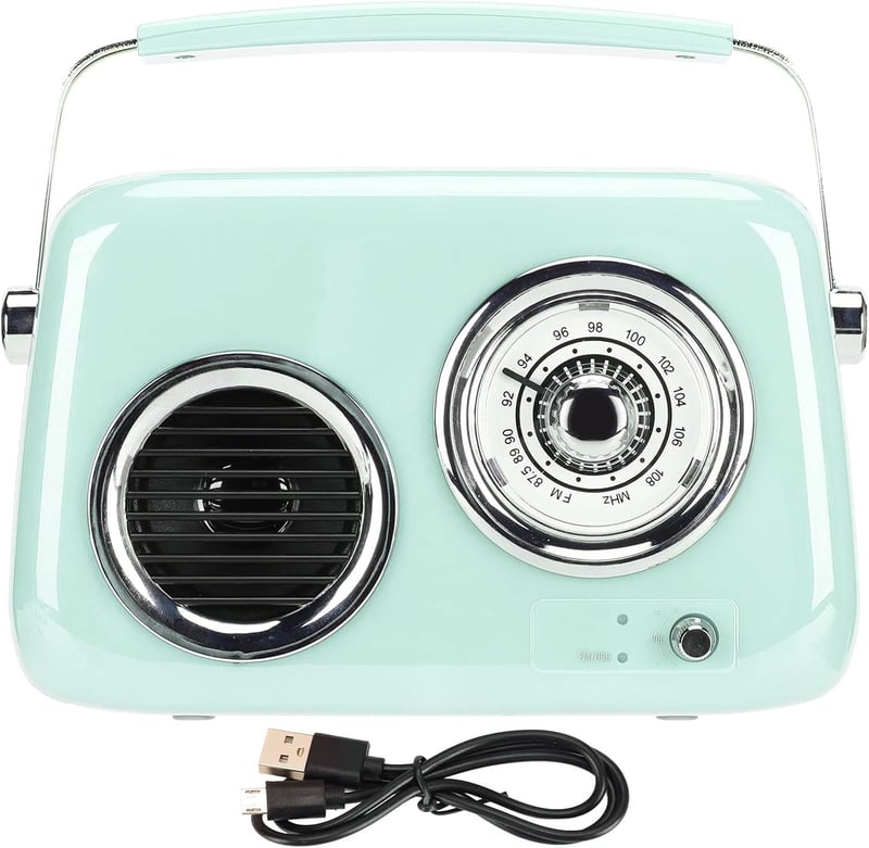 Zunate Retro Bluetooth Hangszóró Vintage Stílusú Hordozható Zöld