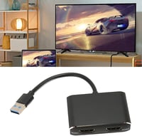 Zunate USB3.0 Dual HDMI Adapter - 1080P Külső Videokártya Két Monitor Csatlakoztatásához, 4 Megjelenítési Mód, Plug and Play 8