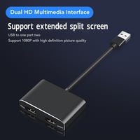 Zunate USB3.0 Dual HDMI Adapter - 1080P Külső Videokártya Két Monitor Csatlakoztatásához, 4 Megjelenítési Mód, Plug and Play 2