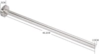 ZUNTO kefélt rozsdamentes acél törülközőtartó fali rúd 40 cm fürdőszobába 5