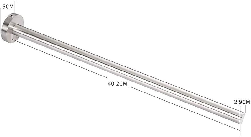 ZUNTO kefélt rozsdamentes acél törülközőtartó fali rúd 40 cm fürdőszobába
