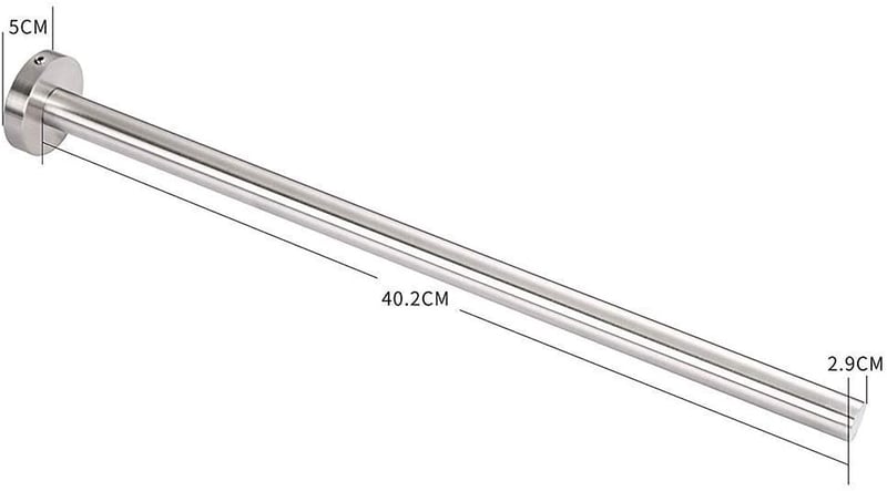 ZUNTO Rozsdamentes acél fali törölközőtartó rúd 40 cm fürdőszobába
