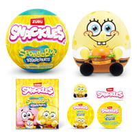 Plyšová hračka Zuru Snackles SpongeBob v nohaviciach s doplnkom v tvare snacku – 13 cm 2