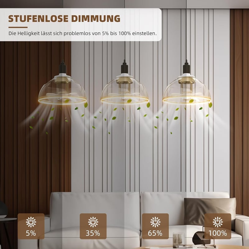 Zuske 20cm LED mennyezeti lámpa ventilátorral, 8W, dimmelhető, távirányítóval, csendes, 3000K