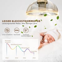 Zuske 20cm LED mennyezeti lámpa ventilátorral, 8W, dimmelhető, távirányítóval, csendes, 3000K 5