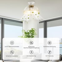 Zuske 20cm LED mennyezeti lámpa ventilátorral, 8W, dimmelhető, távirányítóval, csendes, 3000K 2