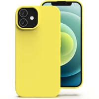 Silikónový kryt na telefón Zuvirelx pre iPhone 12 Mini, tenký, minimalistický dizajn, nárazuvzdorný, protišmykový, vhodný do vrecka – citrónovo žltý 1