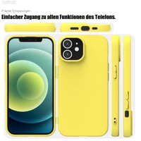Silikónový kryt na telefón Zuvirelx pre iPhone 12 Mini, tenký, minimalistický dizajn, nárazuvzdorný, protišmykový, vhodný do vrecka – citrónovo žltý 7