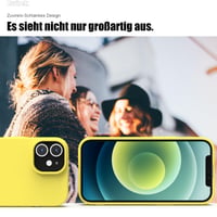 Silikónový kryt na telefón Zuvirelx pre iPhone 12 Mini, tenký, minimalistický dizajn, nárazuvzdorný, protišmykový, vhodný do vrecka – citrónovo žltý 6