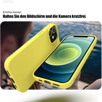 Silikónový kryt na telefón Zuvirelx pre iPhone 12 Mini, tenký, minimalistický dizajn, nárazuvzdorný, protišmykový, vhodný do vrecka – citrónovo žltý 3