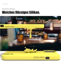 Silikónový kryt na telefón Zuvirelx pre iPhone 12 Mini, tenký, minimalistický dizajn, nárazuvzdorný, protišmykový, vhodný do vrecka – citrónovo žltý 5