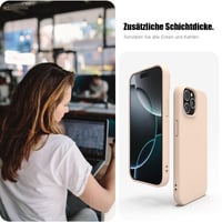 Silikónové puzdro Zuvirelx pre iPhone 16 Pro, tenký, minimalistický dizajn, nárazuvzdorné, protišmykové, vhodné do vrecka, svetloružové 4