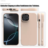 Silikónové puzdro Zuvirelx pre iPhone 16 Pro, tenký, minimalistický dizajn, nárazuvzdorné, protišmykové, vhodné do vrecka, svetloružové 7