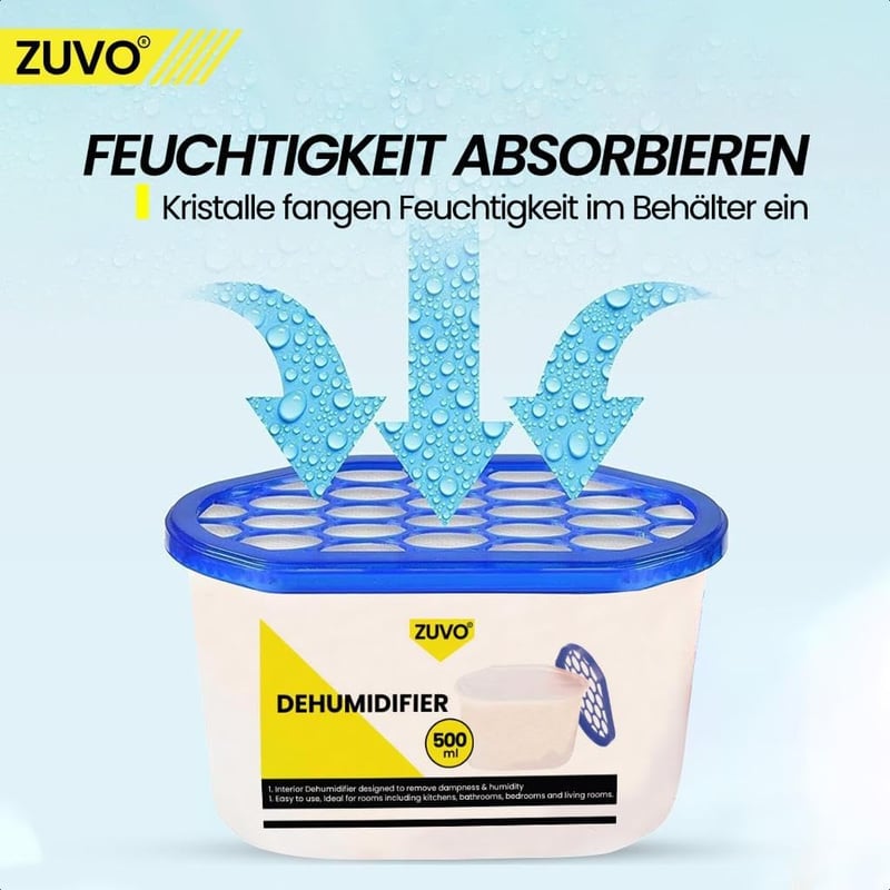 Zuvo 500ml Páramentesítő - Nedvességabszorber Otthonhoz és Irodához