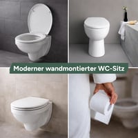 Colac WC Zuvo cu închidere lentă, formă O, sistem de fixare cu eliberare rapidă, balamale reglabile, alb, standard UK 4