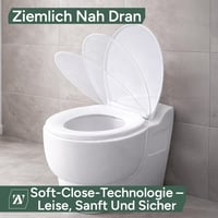 Colac WC Zuvo cu închidere lentă, formă O, sistem de fixare cu eliberare rapidă, balamale reglabile, alb, standard UK 5