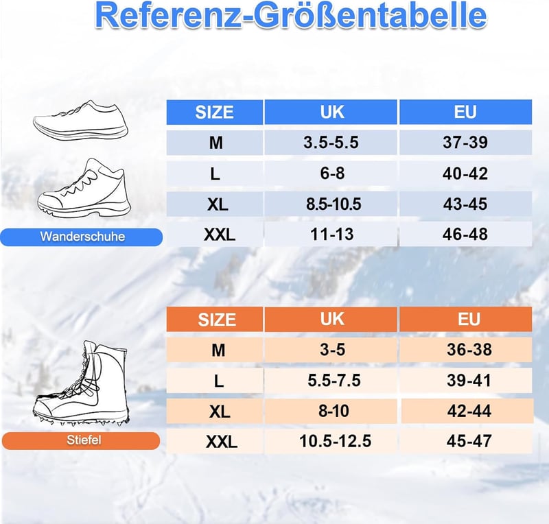 ZUXNZUX Csúszásgátló Hótalpak M-es Méret - Rozsdamentes Acél Szöges Cipőtalp Túrázáshoz, Mászáshoz, Téli Jégen és Hóban - Unisex Szilikon Há