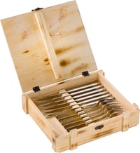 Zwilling 12 részes rozsdamentes steak kés készlet fa dobozban 2