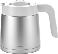 ZWILLING ENFINIGY Filteres Kávéfőző 1,25 L Hőszigetelt Kancsóval, Forraló Rendszer, Blooming Funkció és Intelligens Vízkőtelenítés, Rozsdame 2