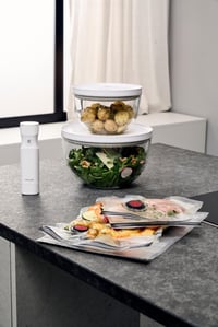 ZWILLING Fresh & Save set vakuumskih posuda 6 kom, S-12 cm, M-18 cm, L-24 cm, staklo, siva 5