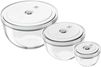 ZWILLING Fresh & Save set vakuumskih posuda 6 kom, S-12 cm, M-18 cm, L-24 cm, staklo, siva 1