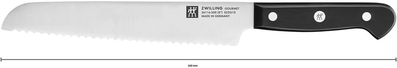 ZWILLING Gourmet kenyérvágó kés 20 cm rozsdamentes acél ergonomikus fogantyú