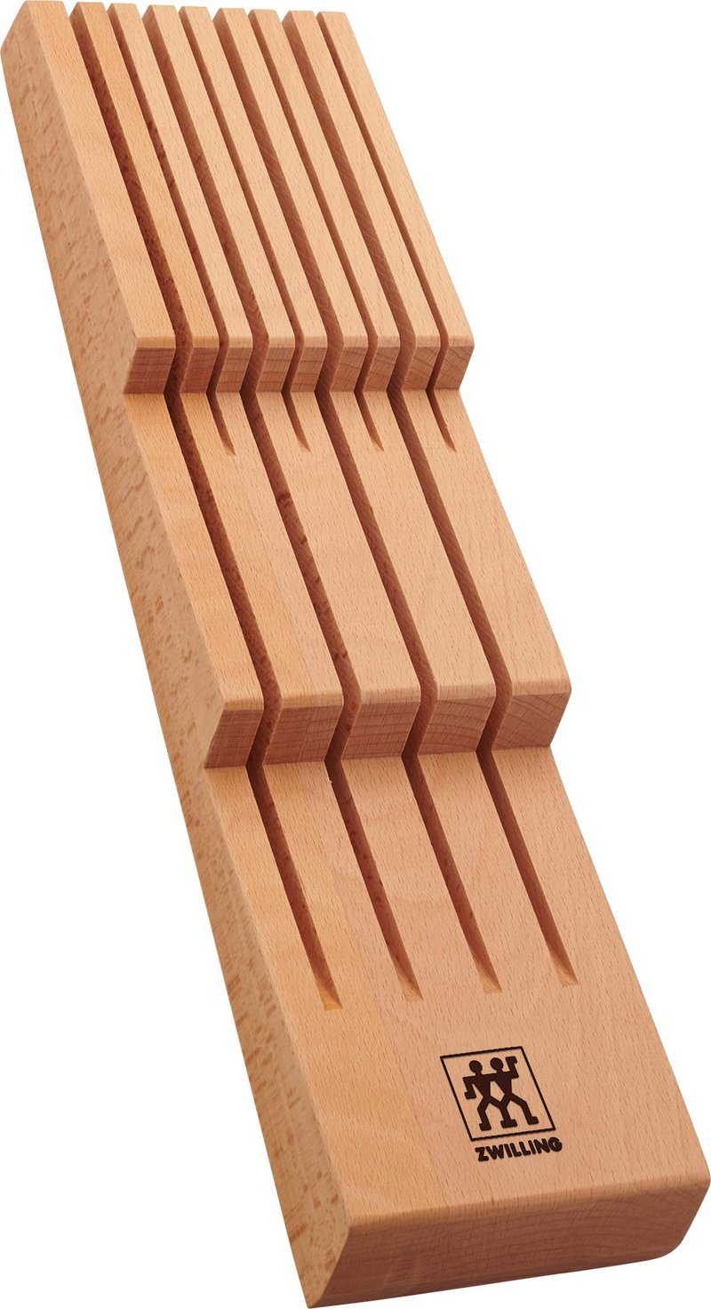 ZWILLING organizér na nože do zásuvky, na 8 nožov, bukové drevo, 41 x 11 x 5 cm, hnedý