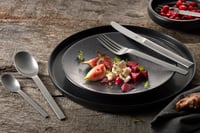 ZWILLING Minimal Vintage set za jelo, za 12 osoba, 68 dijelova, s priborom za posluživanje, nehrđajući čelik, čekićem obrađen, srebrni 3
