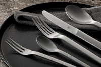 ZWILLING Minimal Vintage set za jelo, za 12 osoba, 68 dijelova, s priborom za posluživanje, nehrđajući čelik, čekićem obrađen, srebrni 6