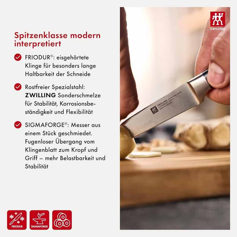 ZWILLING Önélező Kés Blokk 7 Részes Készlet - Black, Four stars
