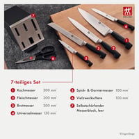 ZWILLING Önélező Kés Blokk 7 Részes Készlet - Black, Four stars 4