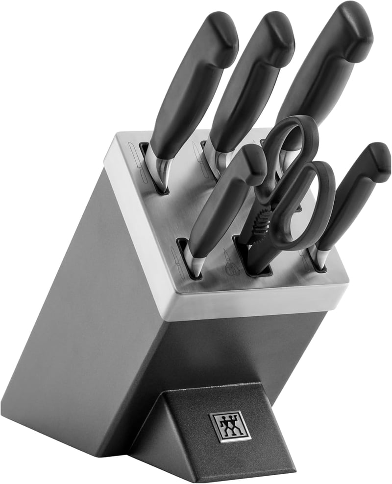 ZWILLING Önélező Kés Blokk 7 Részes Készlet - Black, Four stars