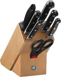 ZWILLING Professional S Knife Block, 8-Piece Wooden Block, Knife and Scissors Made of Special Stainless Steel / Plastic Handle 1