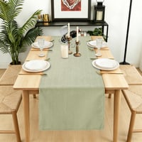 ZWJD Moderni stolni trkač u boji kadulje 40x180 cm, periv, elegantan dizajn, mekan i luksuzan, za dnevni boravak, blagovaonicu, kuhinju, blagdanske i party dekoracije 2