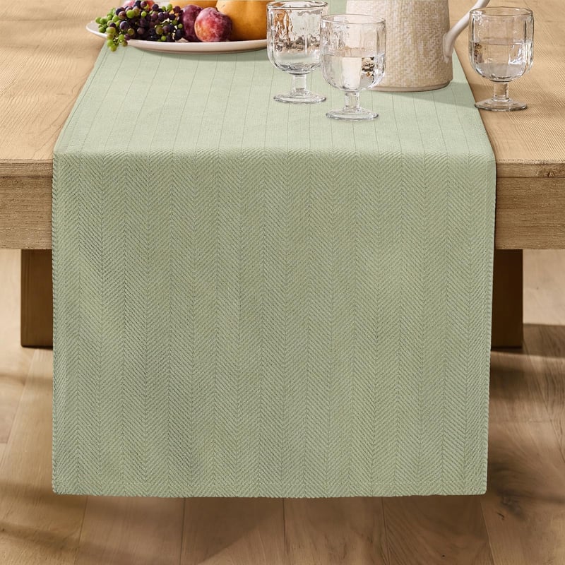 ZWJD Moderni stolni trkač u boji kadulje 40x180 cm, periv, elegantan dizajn, mekan i luksuzan, za dnevni boravak, blagovaonicu, kuhinju, blagdanske i party dekoracije