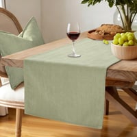 ZWJD Moderni stolni trkač u boji kadulje 40x180 cm, periv, elegantan dizajn, mekan i luksuzan, za dnevni boravak, blagovaonicu, kuhinju, blagdanske i party dekoracije 3